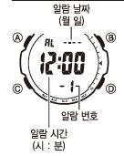 카시오 디지털 시계 시간 맞추기 설정 방법